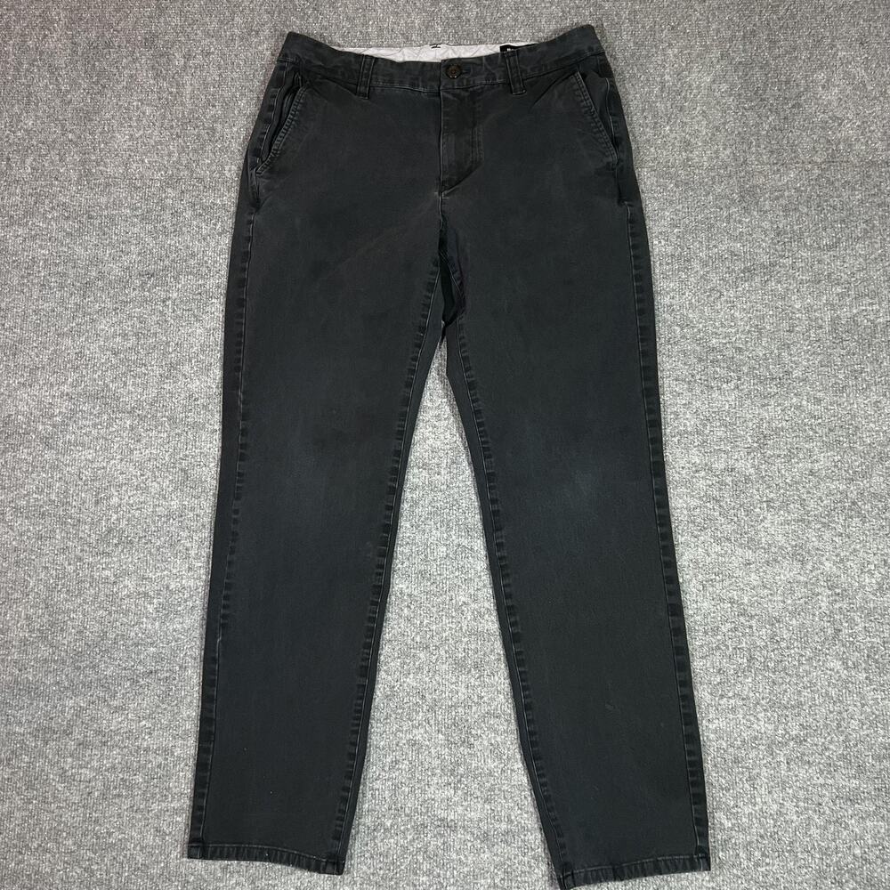 Bonobos Pants Mens 30x30 Black Stretch Slim Fit Chino Casual Cotton Spandex